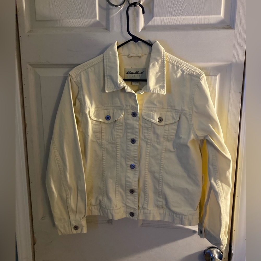 Eddie Bauer Pale Yellow Jean Jacket - Picture 2 of 9